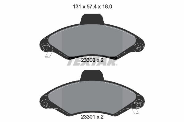 TEXTAR Brake pad set Article number: 2330002 cheaply