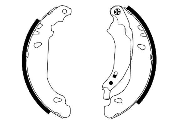 TEXTAR Brake Shoe Set Article number: 91053700 cheaply