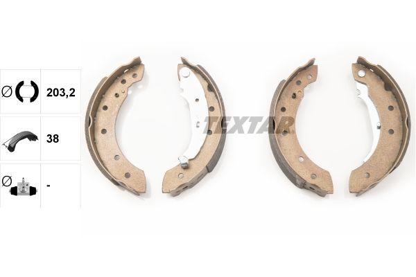 TEXTAR Brake Shoe Set Article number: 91048000 cheaply