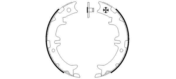 TEXTAR Handbrake shoes Article number: 91060500 cheaply