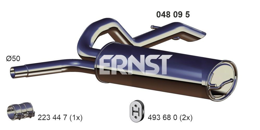 ERNST Rear silencer Article number: 048095 cheaply
