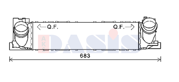 AKS DASIS Intercooler Article number: 057028N cheaply