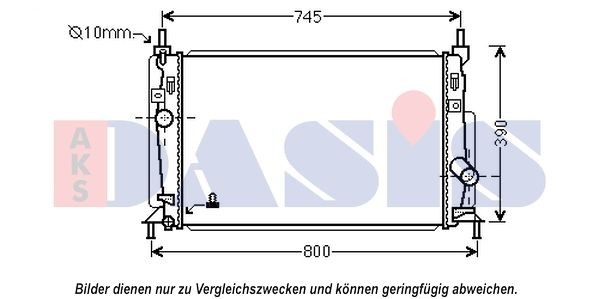 AKS DASIS Engine radiator Article number: 110077N cheaply