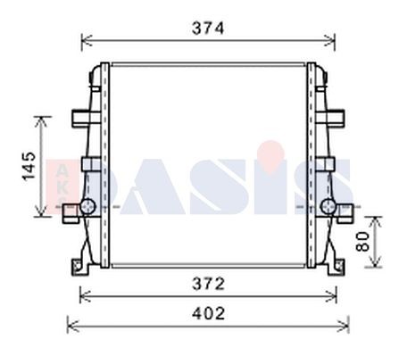 AKS DASIS Engine radiator Article number: 480086N cheaply