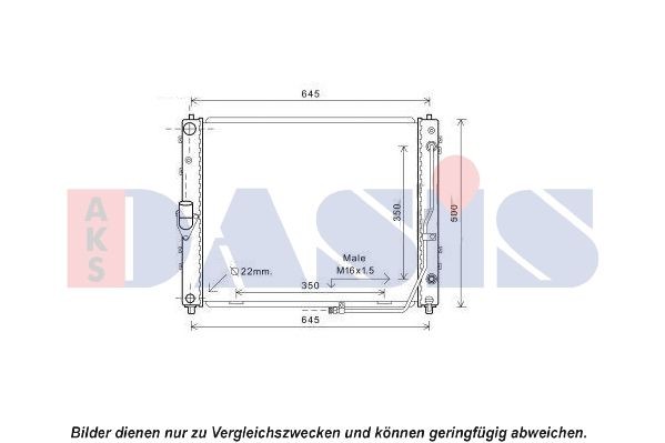 AKS DASIS Engine radiator Article number: 510127N cheaply