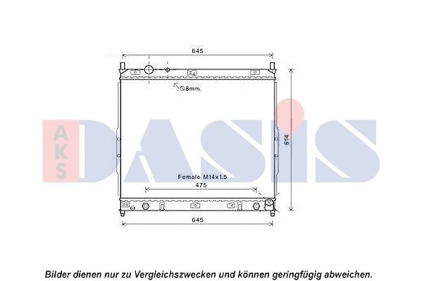 AKS DASIS Engine radiator Article number: 510132N cheaply