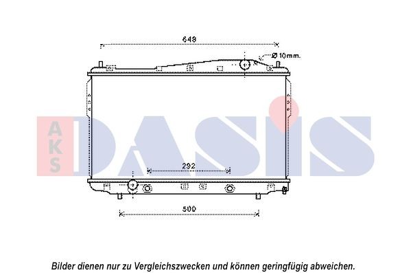 AKS DASIS Engine radiator Article number: 510154N cheaply