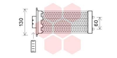 VAN WEZEL Heater matrix Article number: 37006573 cheaply