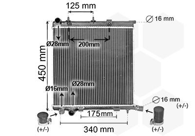 VAN WEZEL Engine radiator Article number: 40002368 cheaply