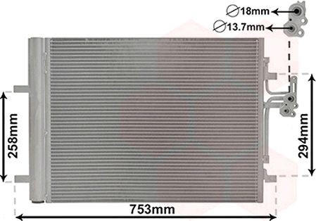 VAN WEZEL Air conditioning condenser Article number: 59005161 cheaply