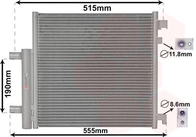 VAN WEZEL Air conditioning condenser Article number: 81005140 cheaply
