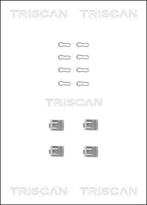 TRISCAN 8105 101507 Monteringssæt til bremseklodser UNO 1.6 R 90 HK Benzin 2006