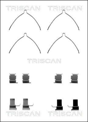 TRISCAN 8105 131629 Monteringssæt til bremseklodser PREVIA 2.4 (TCR10_) 160 HK Benzin 2000