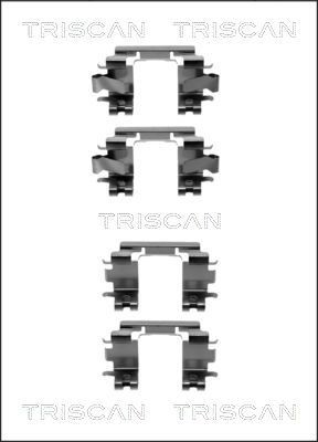 TRISCAN 8105 401616 Monteringssæt til bremseklodser JAZZ 1.5 iDSi (GD3) 90 HK Benzin 2008