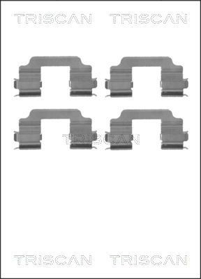 TRISCAN 8105 691620 Monteringssæt til bremseklodser SPLASH 1.2 VVT (A5B 412) 90 HK Benzin