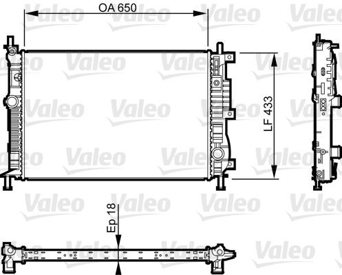 VALEO Engine radiator Article number: 735555 cheaply