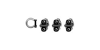 HJS Mounting Kit, silencer Article number: 82 23 4116 cheaply