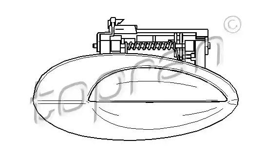 TOPRAN Door Handle Article number: 722 644 cheaply