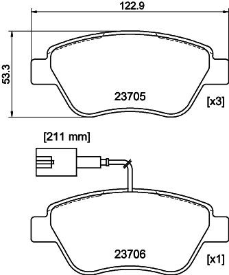 MINTEX Brake pad set Article number: MDB2239 cheaply
