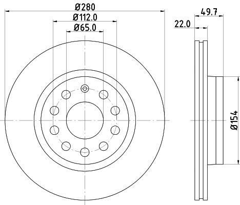 MINTEX Brake disc Article number: MDC1639 cheaply