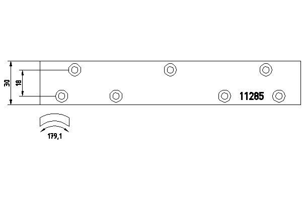 TEXTAR Brake Lining Kit, drum brake Article number: 1128501 cheaply