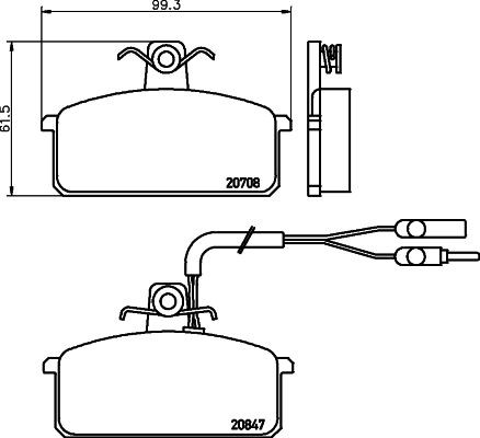 MINTEX Brake pad set Article number: MDB1276 cheaply