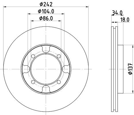 MINTEX Brake disc Article number: MDC587 cheaply