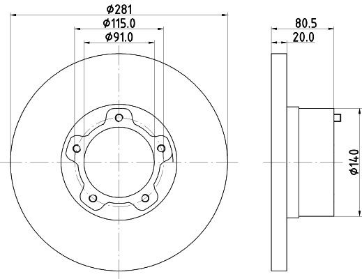 MINTEX Brake disc Article number: MDC750 cheaply