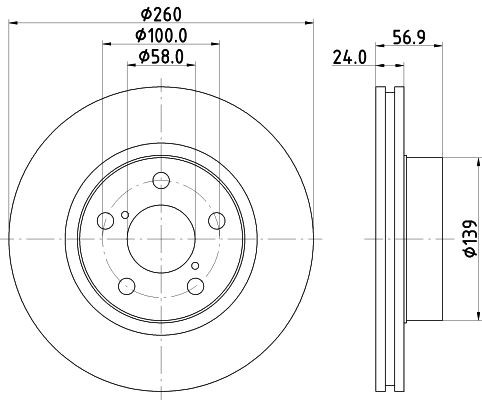 MINTEX Brake disc Article number: MDC809 cheaply