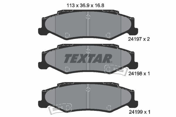 TEXTAR Brake pad set Article number: 2419701 cheaply