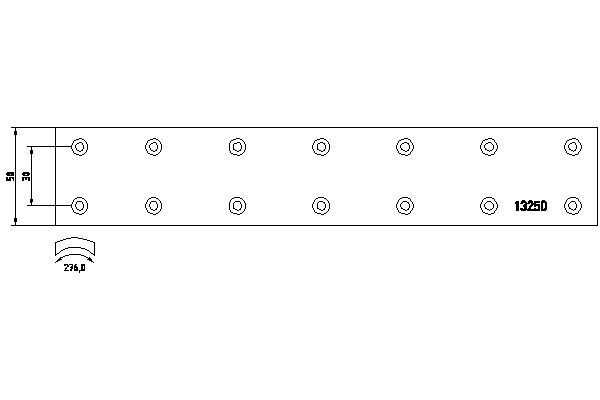 TEXTAR Brake Lining Kit, drum brake Article number: 1325001 cheaply
