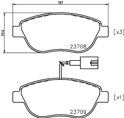 MINTEX Brake pad set Article number: MDB3015 cheaply