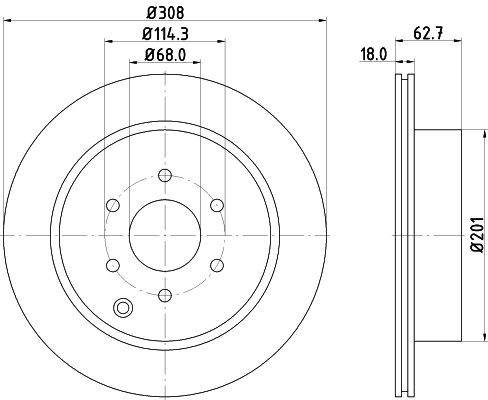 MINTEX Brake disc Article number: MDC2098 cheaply