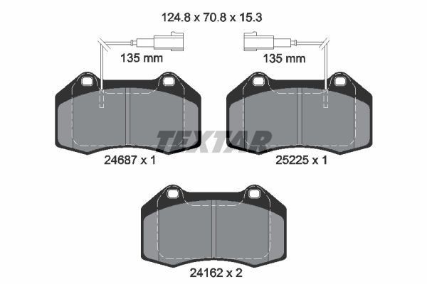 TEXTAR Brake pad set Article number: 2468701 cheaply
