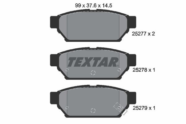 TEXTAR Brake pad set Article number: 2527701 cheaply