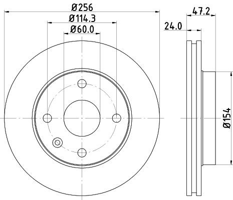 MINTEX Brake disc Article number: MDC1483 cheaply