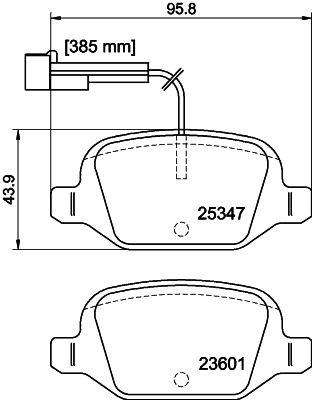 MINTEX Brake pad set Article number: MDB3204 cheaply