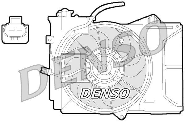 DENSO Fan, radiator Article number: DER50001 cheaply