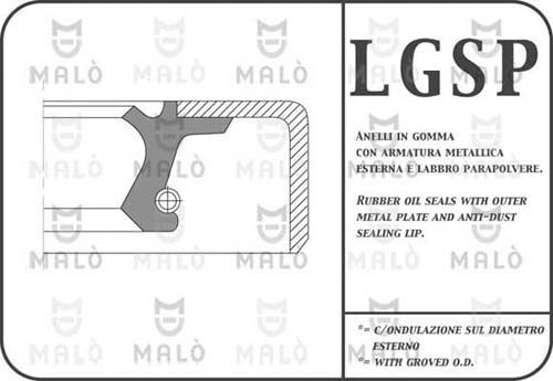 MALÒ Shaft Seal, wheel hub Article number: 13446P cheaply