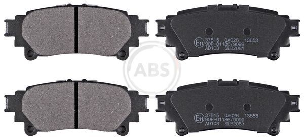 A.B.S. Brake pad set Article number: 37815 cheaply