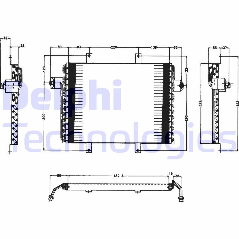 DELPHI Air conditioning condenser Article number: TSP0225138 cheaply