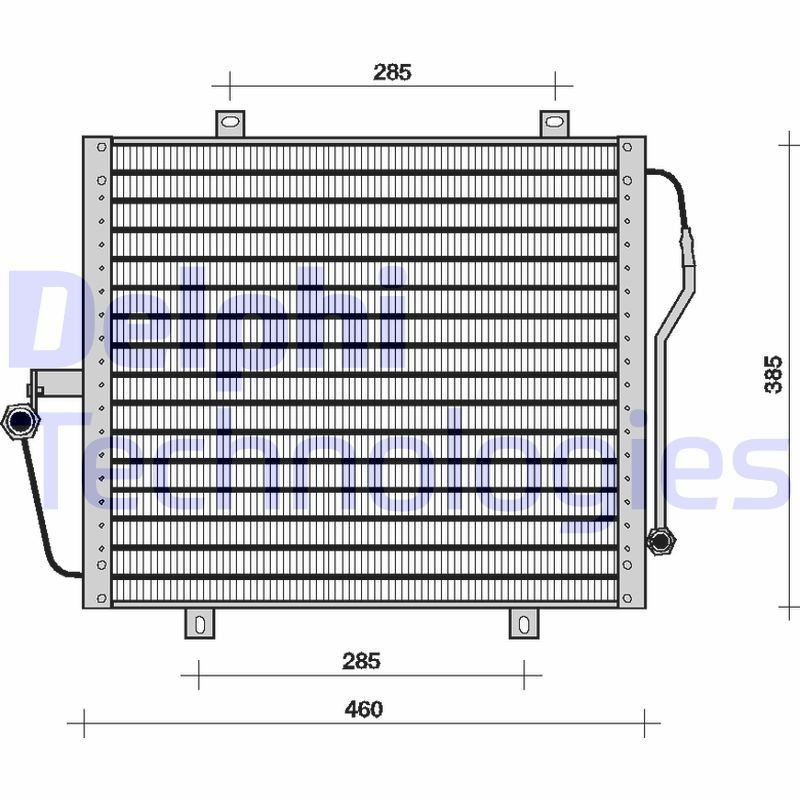 DELPHI Air conditioning condenser Article number: TSP0225056 cheaply