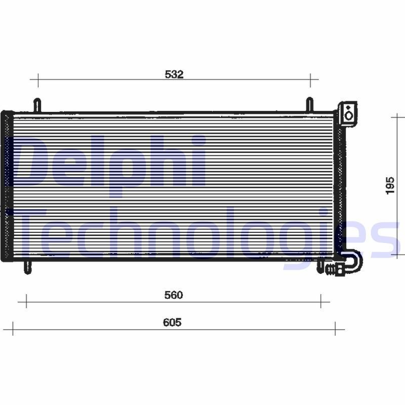 DELPHI Air conditioning condenser Article number: TSP0225090 cheaply