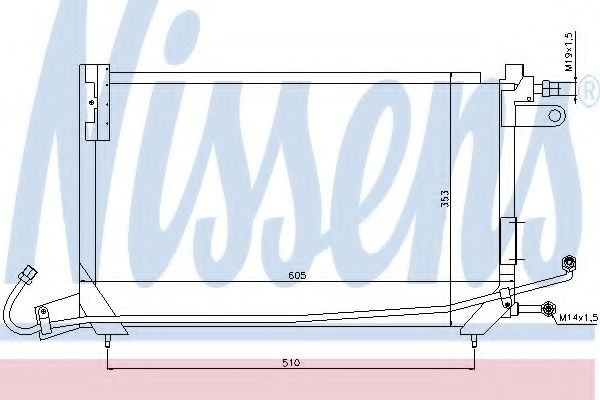 NISSENS Air conditioning condenser Article number: 94147 cheaply
