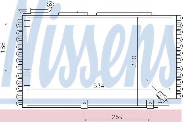 NISSENS Air conditioning condenser Article number: 94332 cheaply