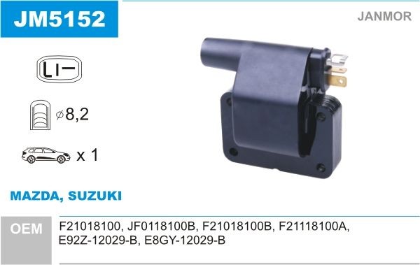 JANMOR Ignition coil Article number: JM5152 cheaply