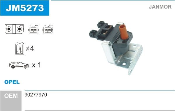 JANMOR Ignition coil Article number: JM5273 cheaply