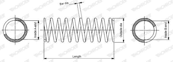 MONROE Coil spring Article number: SP1736 cheaply