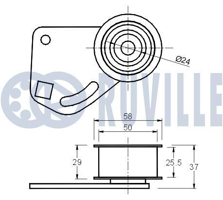 RUVILLE 3452017 Guides, timing chain FIESTA 1.3 i 50 PS Petrol 2002