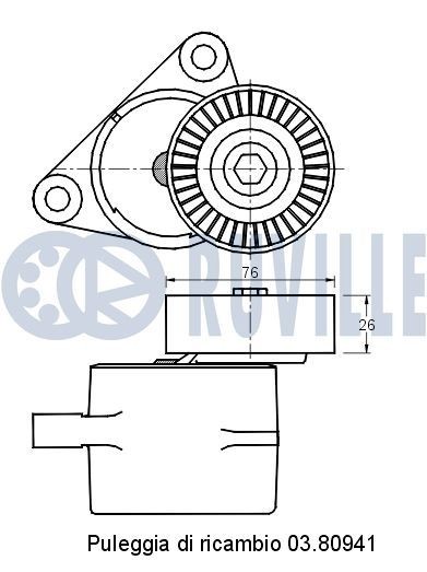 RUVILLE Timing belt tensioner pulley Article number: 57013 cheaply